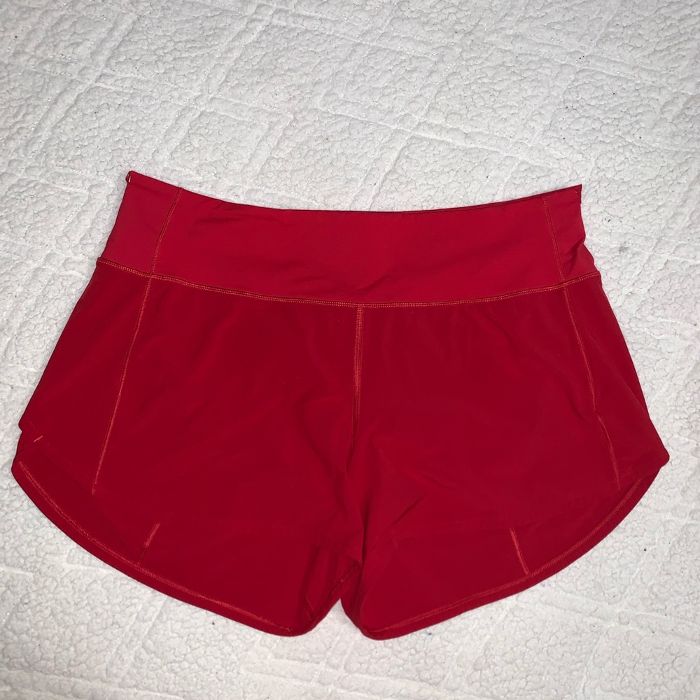 Lululemon Red Athletic Shorts